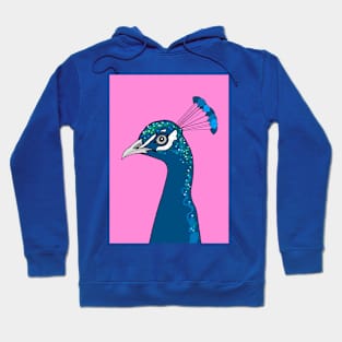 Peacock Portrait ( pink ) Hoodie